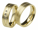 Bild von Ring Edelstahl PVD Gold mit Zirkonia Gr. 48-62 