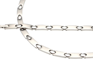 Bild von Edelstahl Armband 6mm breit 19cm / Collier 4mm breit 45cm 