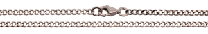 Bild von Flachpanzerkette 5,2x1,9mm Edelstahl mit Karabiner 50-80cm lang 