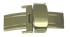 Bild von Faltverschluß für Lederbänder Edelstahl 12-24mm breit, für Lederbänder bis 6mm Stärke, Beschichtung: PVD-gelb