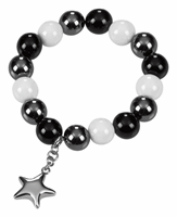 Bild von Keramik-Onyx-Hämatit Stretch Armband