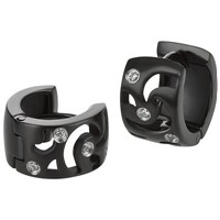 Bild von Edelstahl Creolen mit Zirkonia 