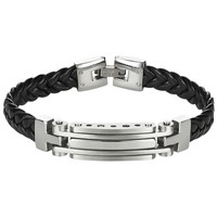 Bild von Armband Edelstahl 21cm Edelstahl, PVD schwarz oder PVD gelb