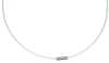 Bild von Edelstahldraht 1mm kunststoffummantelt Magnetverschluß weiß 38-50cm lang