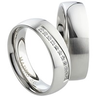 Bild von Ring Edelstahl ohne Stein Gr. 54-74