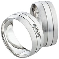 Bild von Ring Silber 925/- rhodiniert mit Zirkonia Gr. 50-62