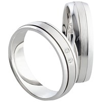 Bild von Ring Silber 925/- rhodiniert mit Zirkonia Gr. 50-62