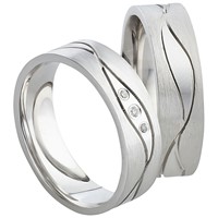 Bild von Ring Silber 925/- rhodiniert mit Zirkonia Gr. 50-62