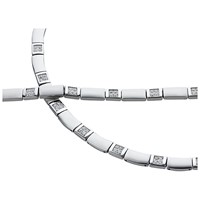 Bild von Edelstahl Collier 45cm / Armband 21cm gefasste Steine