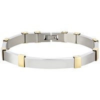 Bild von Armband Edelstahl PVD gold 21cm mit ID Platte