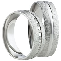 Bild von Ring Silber 925/- rhodiniert mit Zirkonia Gr. 50-62