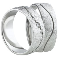 Bild von Ring Silber 925/- rhodiniert mit Zirkonia Gr. 50-62