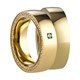 Bild von Ring Edelstahl PVD Gold mit gefassten Zirkonia Gr. 50-62 