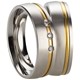 Bild von Ring Edelstahl PVD Gold bicolor Gr. 54-70 