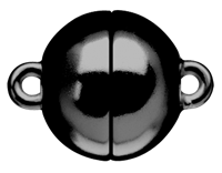 Bild von Edelstahl Magnetschlösschen PVD schwarz Kugel
