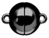 Bild von Edelstahl Schlößchen Kugel 8mm/10mm/12mm glänzend PVD schwarz 