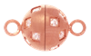 Bild von Edelstahl Schlößchen Kugel 8mm/10mm matt PVD rosé mit Zirkonia