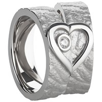 Bild von Ring Edelstahl mit gefassten Zirkonia Gr. 50-62