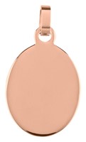 Bild von Edelstahlplatte oval PVD rosé 16x21mm oder 20x25mm