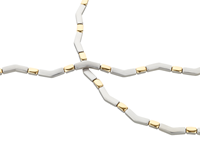 Bild von Edelstahl Armband 20cm bicolor PVD Gold