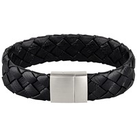 Bild von Lederschmuckband schwarz 21cm