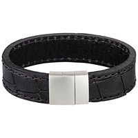 Bild von Lederschmuckband schwarz 21cm