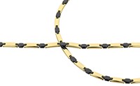 Bild von Ceramic Collier 46cm / Armband 20cm PVD schwarz/gold