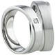 Bild von Ring Titan mit Zirkonia Gr. 48-62 
