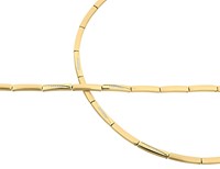 Bild von Edelstahl Collier 45cm / Armband 19cm PVD /gold