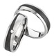 Bild von Ring Titan-Carbon mit gefasstem Diamant 0,015 CT W/Si Gr. 48-64 
