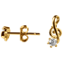Bild von 925/- Ohrstecker rhodiniert Notenschlüssel 3 Farben silber, gelb oder rosé 