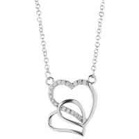 Bild von 925/- Collier 45cm Herz