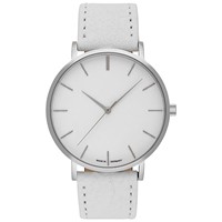 Bild von Gehäusefarbe Silber / Zifferblatt weiß: 32mm, 36mm oder 40mm Lederband oder Metallband  
