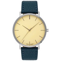 Bild von Gehäusefarbe Silber / Zifferblatt gold: 32mm, 36mm oder 40mm Lederband oder Metallband  