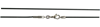 Bild von PU-Kette 1,5mm mit Karabiner Enden abschraubbar 50-90cm lang