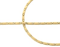 Bild von Edelstahl Collier 45cm / Armband 19cm PVD gold iced