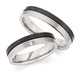 Bild von Ring Titan-Carbon mit gefasstem Diamant 0,015 CT W/Si Gr. 50-62 