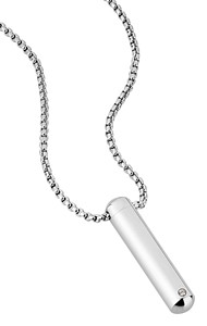 Bild von Edelstahl Collier 45+5cm "SOS" Anhänger aufschraubbar