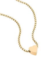 Bild von Edelstahl Collier PVD Gold Herz 49cm