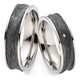 Bild von Ring Titan-Carbon mit gefasstem Diamant 0,010 CT W/Si Gr. 50-62 