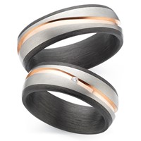 Bild von Ring Titan-Carbon PVD Rosé Gr. 54-74