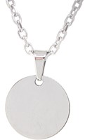 Bild von Edelstahl Collier 43+7cm mit Anhänger 15mm Durchmesser