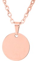 Bild von Edelstahl Collier mit Anhänger 15mm PVD Rosé