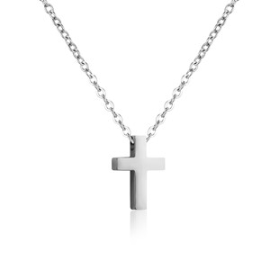 Bild von Edelstahl Collier 45cm Kreuz