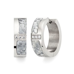 Bild von Creole Titan Carbon glänzend 6mm breit, 15mm Durchmesser