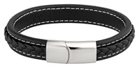 Bild von Lederschmuckband 21cm schwarz