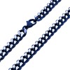 Bild von Flachpanzerkette 8,0x3,6mm Edelstahl bicolour blau 21cm, 42-60cm lang