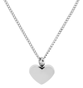 Bild von Edelstahl Collier 45cm Herz aufschraubbar
