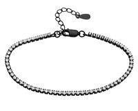 Bild von 925/- Armband 19cm CZ Schwarz Plattiert