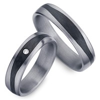 Bild von Partnerringe Tantal-Carbon / 5mm